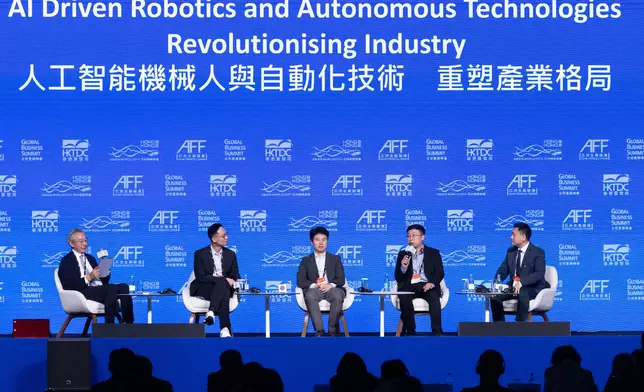 The thematic panel titled "AI Driven Robotics and Autonomous Technologies: Revolutionising Industry", Source: HKSAR Government Press Releases