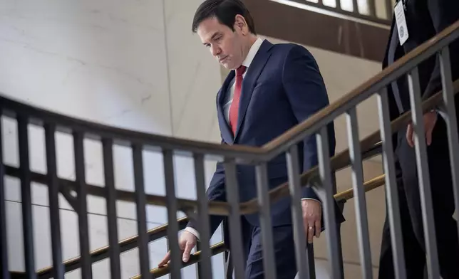Secretary of State Marco Rubio arrives at the U.S. Capitol Monday, Jan. 5, 2026, for a closed-door briefing with top lawmakers after President Donald Trump ordered U.S. forces to capture Venezuelan President Nicolas Maduro and bring him to New York to face federal drug trafficking charges. (AP Photo/J. Scott Applewhite)