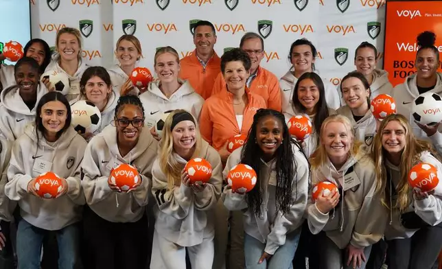 Voya leaders with Boston Legacy FC team