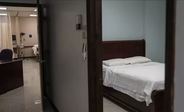 A patient room for sleep research is seen at the Morehouse School of Medicine Friday, Jan. 16, 2026, in Atlanta, Ga. (AP Photo/Emilie Megnien)