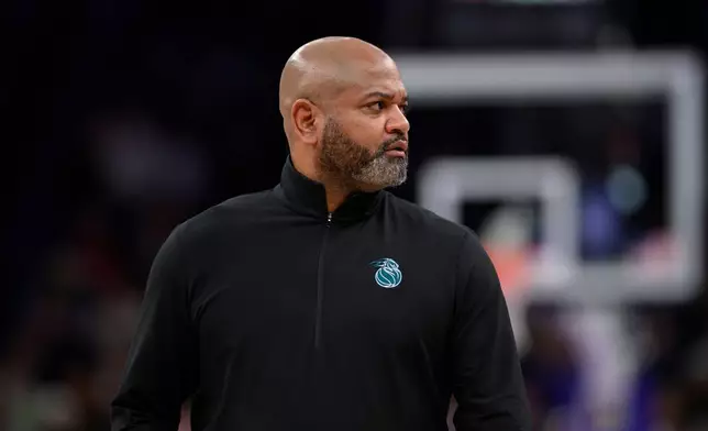 Detroit Pistons head coach J.B. Bickerstaff watches the second half of an NBA basketball game against the Utah Jazz, Friday, Dec. 26, 2025, in Salt Lake City. (AP Photo/Tyler Tate)