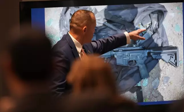 Texas Ranger detective Jason Shea gives testimony during a trial for former Uvalde school district police officer Adrian Gonzales at the Nueces County Courthouse in Corpus Christi, Texas, Tuesday, Jan. 6, 2026. (AP Photo/Eric Gay)