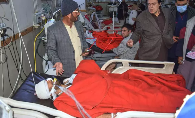 Injured victims of militants attack are treated at an hospital in Quetta, Pakistan, Saturday, Jan. 31, 2026. (AP Photo/Arshad Butt)