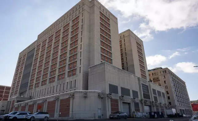 A general view shows Metropolitan Detention Center on Sunday, Jan. 4, 2026, in New York. (AP Photo/Yuki Iwamura)