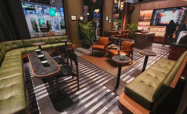 A Ristretto model of future Starbucks stores is displayed during the Starbucks Investor Day event, in New York, Thursday, Jan. 29, 2026. (AP Photo/Richard Drew)