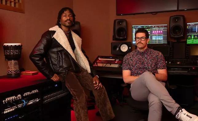 Duckwrth, left, and Andrew Law pose for a portrait at Amazon's studio 126 in Culver City, Calif on Monday, Dec. 29, 2025. (Photo by Rebecca Cabage/Invision/AP)