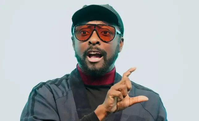 US rapper will.i.am speaks during the Annual Meeting of the World Economic Forum in Davos, Switzerland, Wednesday, Jan. 21, 2026. (AP Photo/Markus Schreiber)
