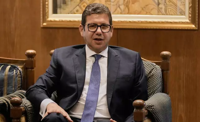 FILE - Egypt's intelligence chief Hassan Rashad attends his meeting with the Lebanese Parliament Speaker Nabih Berri in Beirut, Lebanon, Tuesday, Oct. 28, 2025. (AP Photo/Hassan Ammar, File)