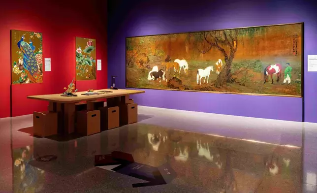 With masterful hands, Master Zhu brings to life the boundless creativity of his vast imagination, transforming copper into captivating murals, including the pictured 6-metre-long “The Eight Heavenly Horses”.