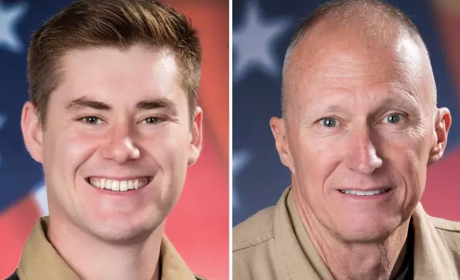 This photo combo shows from left, trooper Hunter R. Bennett and pilot Robert Bruce Skankey,. (Arizona Department Of Public Safety via AP)