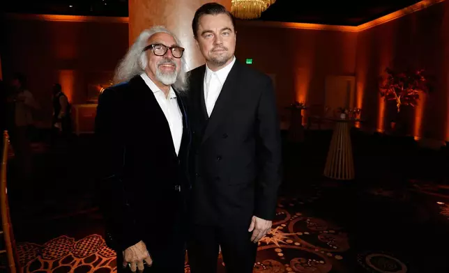 George DiCaprio, left, and Leonardo DiCaprio attend the 98th Academy Awards Oscar nominees luncheon on Tuesday, Feb. 10, 2026, at the Beverly Hilton Hotel in Beverly Hills, Calif. (Photo by Caroline Brehman/Invision/AP)