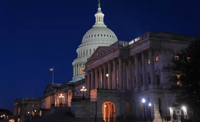 Shown is the U.S. Capitol in Washington, Tuesday, Feb. 24, 2026, ahead of President Donald Trump's State of the Union address Tuesday. (AP Photo/Matt Rourke)
