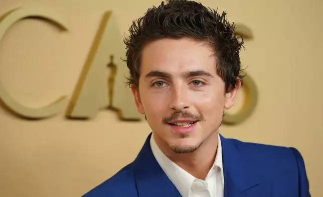 Timothee Chalamet arrives at the 98th Academy Awards Oscar nominees luncheon on Tuesday, Feb. 10, 2026, at the Beverly Hilton Hotel in Beverly Hills, Calif. (Photo by Jordan Strauss/Invision/AP)