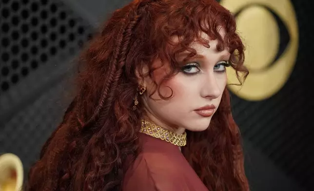 Chappell Roan arrives at the 68th annual Grammy Awards on Sunday, Feb. 1, 2026, in Los Angeles. (Photo by Jordan Strauss/Invision/AP)