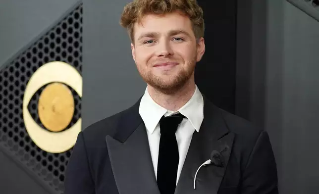 Alex Warren arrives at the 68th annual Grammy Awards on Sunday, Feb. 1, 2026, in Los Angeles. (Photo by Jordan Strauss/Invision/AP)
