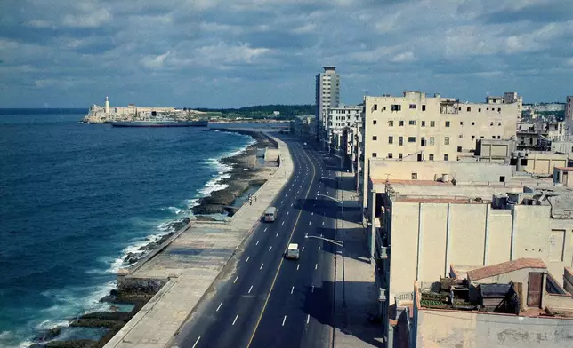 FILE - This is a general view of El Malecon in Havana, Cuba, seen Nov. 1971. (AP Photo/Beverley Reed, File)