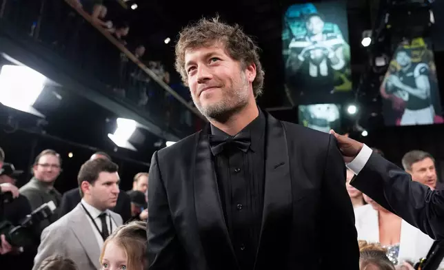 Los Angeles Rams' Matthew Stafford arrives for football's NFL Honors award show in San Francisco, Thursday, Feb. 5, 2026. (AP Photo/Brynn Anderson)