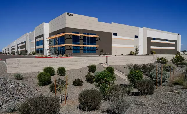 A warehouse purchased by U.S. Immigration and Customs Enforcement in Surprise, Ariz., is seen Saturday, Feb. 14, 2026. (AP Photo/Ty ONeil)