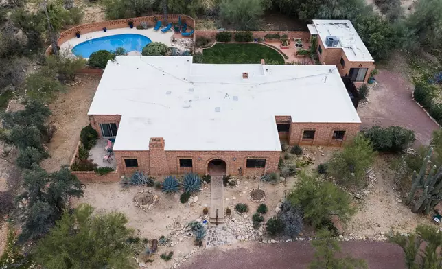 The home of Nancy Guthrie, the missing mother of “Today” show host Savannah Guthrie, is seen from above, Thursday, Feb. 5, 2026, in Tucson, Ariz. (AP Photo/Caitlin O'Hara)