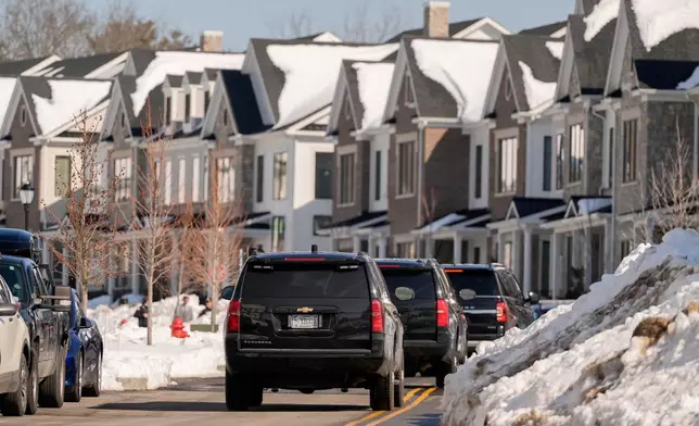 A motorcade carrying former Secretary of State Hillary Clinton arrives at the Chappaqua Performing Arts Center where Clinton is scheduled to testify before U.S. House lawmakers as part of a congressional investigation into convicted sex offender Jeffrey Epstein, Thursday, Feb. 26, 2026, in Chappaqua, N.Y. (AP Photo/Yuki Iwamura)