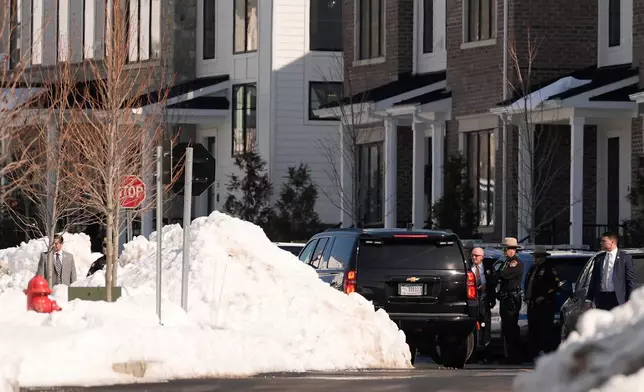 A motorcade carrying former Secretary of State Hillary Clinton arrives at the Chappaqua Performing Arts Center where Clinton is scheduled to testify before U.S. House lawmakers as part of a congressional investigation into convicted sex offender Jeffrey Epstein, Thursday, Feb. 26, 2026, in Chappaqua, N.Y. (AP Photo/Yuki Iwamura)