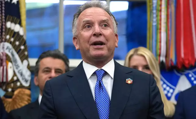 FILE - White House Special Envoy to the Middle East Steve Witkoff speaks at an event in the Oval Office of the White House, Thursday, Jan. 29, 2026, in Washington. (AP Photo/Allison Robbert,File)