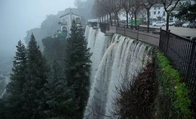 View of the flooding in the town of Grazalema on Thursday, Feb. 5, 2026, affected by flooding during heavy rains that hit southern Andalusia. (Joaquín Corchero/Europa Press via AP)