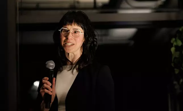Sasha Gallant, cofounder of the DIV Fund, speaks at an event Thursday, Feb. 5, 2026, in Washington. (AP Photo/Moriah Ratner)