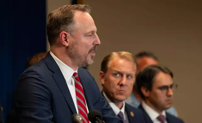 FILE - Acting U.S. Attorney for Minnesota Joe Thompson speaks to reporters at a news conference July 15, 2025, in Minneapolis. (Jeff Wheeler/Star Tribune via AP, File)