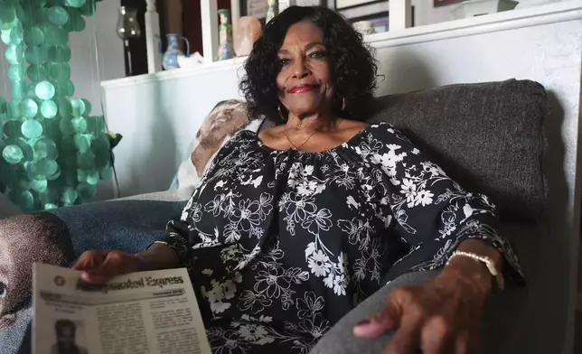 The former Mayor of the City of Forest Hill, Clara Faulkner, 82, sits for a photo at her home in Forest Hill, Texas, Thursday, Aug. 21, 2025. (AP Photo/LM Otero)