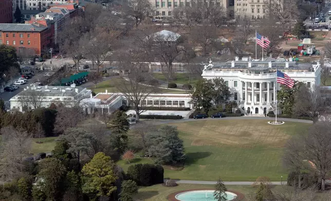 The White House and the West Wing is seen Tuesday, Feb. 24, 2026, in Washington. (AP Photo/Jose Luis Magana)