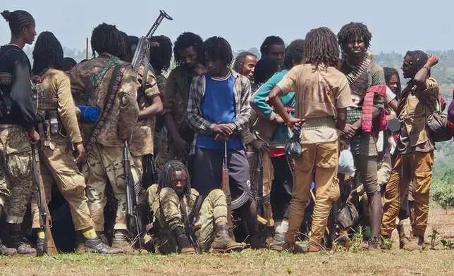 Oromo Liberation Army (OLA) fighters attend an orientation session in western Oromia, Ethiopia, June 2, 2025. (AP Photo)