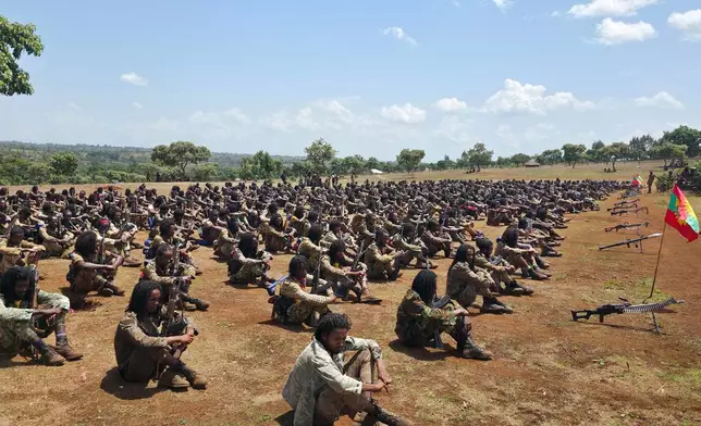 Oromo Liberation Army (OLA) fighters attend an orientation session in western Oromia, Ethiopia, June 2, 2025. (AP Photo)