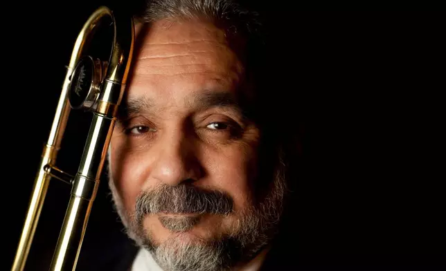 FILE - Legendary salsa musician Willie Colon poses for a portrait in Mexico City, March 5, 2009. Colón, considered by many to be the "architect of urban salsa," died Saturday, Feb. 21, 2026. He was 75. (AP Photo/Gregory Bull, File)