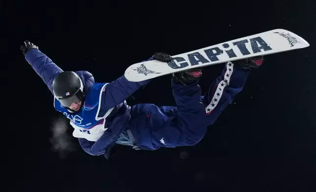United States' Chase Josey competes during the men's snowboarding halfpipe finals at the 2026 Winter Olympics, in Livigno, Italy, Friday, Feb. 13, 2026. (AP Photo/Abbie Parr)