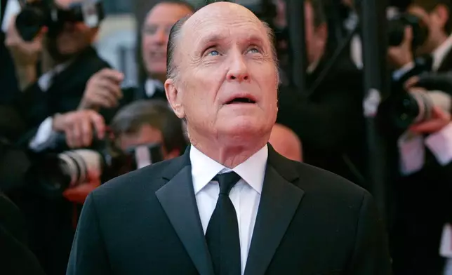 FILE - Actor Robert Duvall arrives for the screening of the film "We Own the Night," at the 60th International film festival in Cannes, southern France, on May 25, 2007. (AP Photo/Lionel Cironneau, file)