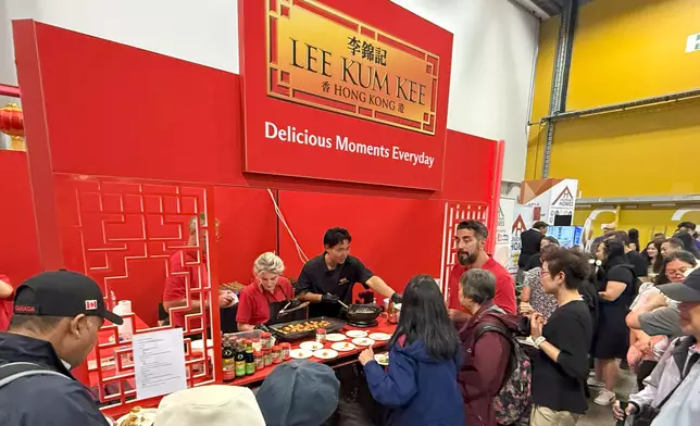 The Lee Kum Kee booth draws strong crowds at the 2026 Auckland Chinese New Year Festival &amp; Market Day.