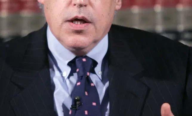 FILE - In this March 28, 2005 file photo, former agriculture secretary under President Bill Clinton Dan Glickman speaks during an interview with The Associated Press in Washington. (AP Photo/Lawrence Jackson, File)