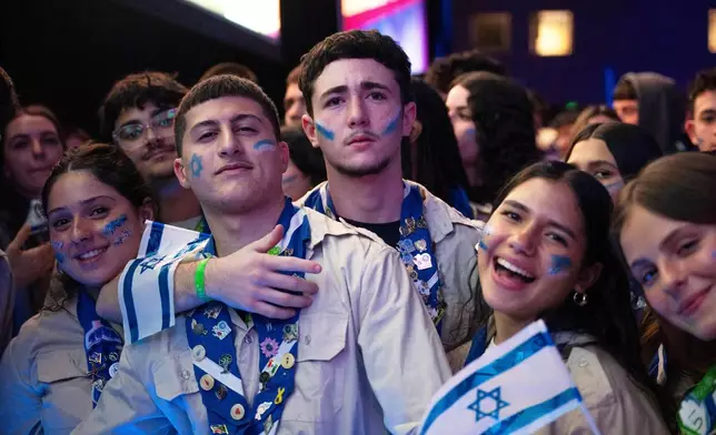 Attendees are seen at a B'nai B'rith Youth Organization International Convention on Thursday, Feb. 12, 2026, in Philadelphia. (AP Photo/Joe Lamberti)