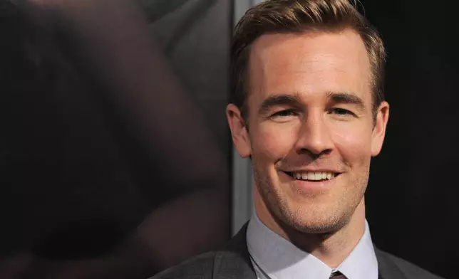 FILE - James Van Der Beek attends the premiere of "The Words" in Los Angeles on Sept. 4, 2012. (Photo by Jordan Strauss/Invision/AP, File)
