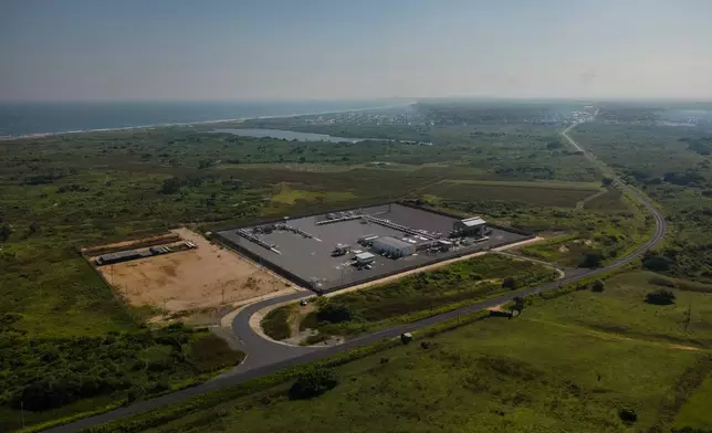 A compressor station for the Southeast Gateway natural gas pipeline operates in Coatzacoalcos, Mexico, Oct. 28, 2025. (AP Photo/Felix Marquez)