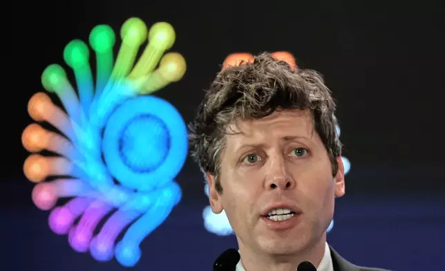 OpenAI’s CEO Sam Altman speaks at the AI Summit in New Delhi, India, Thursday, Feb. 19, 2026. (AP Photo)