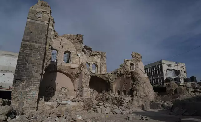A view of the historic Pasha Palace in Gaza City after an Israeli airstrike badly damaged the building during the war in the Gaza Strip, Wednesday, Jan. 28, 2026. (AP Photo/Jehad Alshrafi)