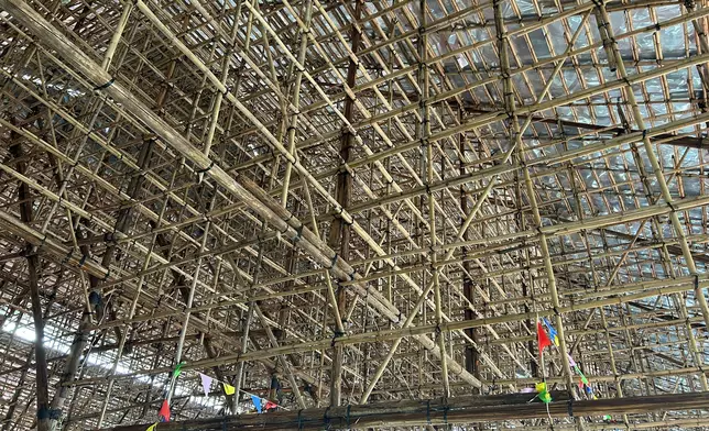 Given Hong Kong's narrow roads and confined spaces, bamboo scaffolding's inherent adaptability allows it to be erected efficiently even in the most challenging urban settings. Photo by Bastille Post