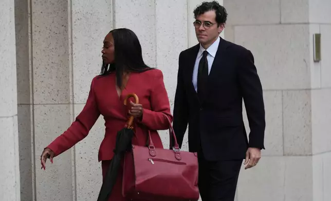 Adam Mosseri, CEO of Instagram, arrives in court to testify in a landmark social media case that seeks to hold tech companies responsible for harms to children, Wednesday, Feb. 11, 2026, in Los Angeles. (AP Photo/Damian Dovarganes)