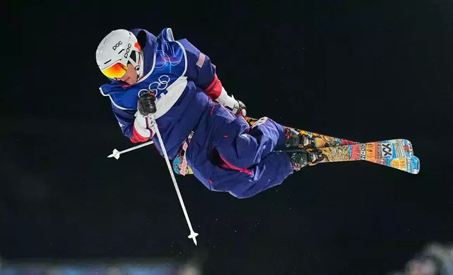 United States' Alex Ferreira competes during the men's freestyle skiing halfpipe finals at the 2026 Winter Olympics, in Livigno, Italy, Friday, Feb. 20, 2026. (AP Photo/Abbie Parr)