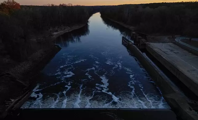 The US Lock &amp; Dam on the Cape Fear River in Fayetteville, N.C., on Thursday, Dec. 11, 2025. (AP Photo/Carolyn Kaster)