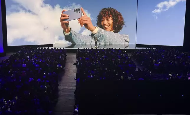 Samsung unveils its latest Galaxy smartphones during a showcase in San Francisco on Wednesday, Feb. 25, 2026. (AP Photo/Haven Daley)