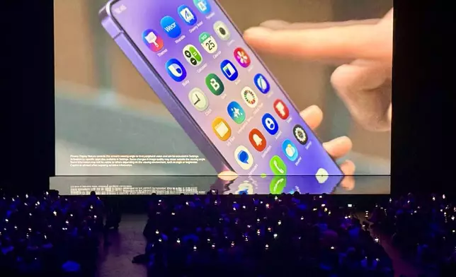 Samsung unveils its latest Galaxy smartphones during a showcase in San Francisco on Wednesday, Feb. 25, 2026. (AP Photo/Haven Daley)