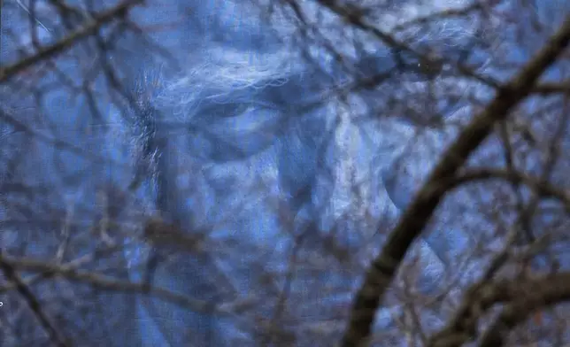 FILE - A banner showing U.S. President Donald Trump hangs from the Department of Justice, Feb. 19, 2026, in Washington. (AP Photo/Allison Robbert, File)